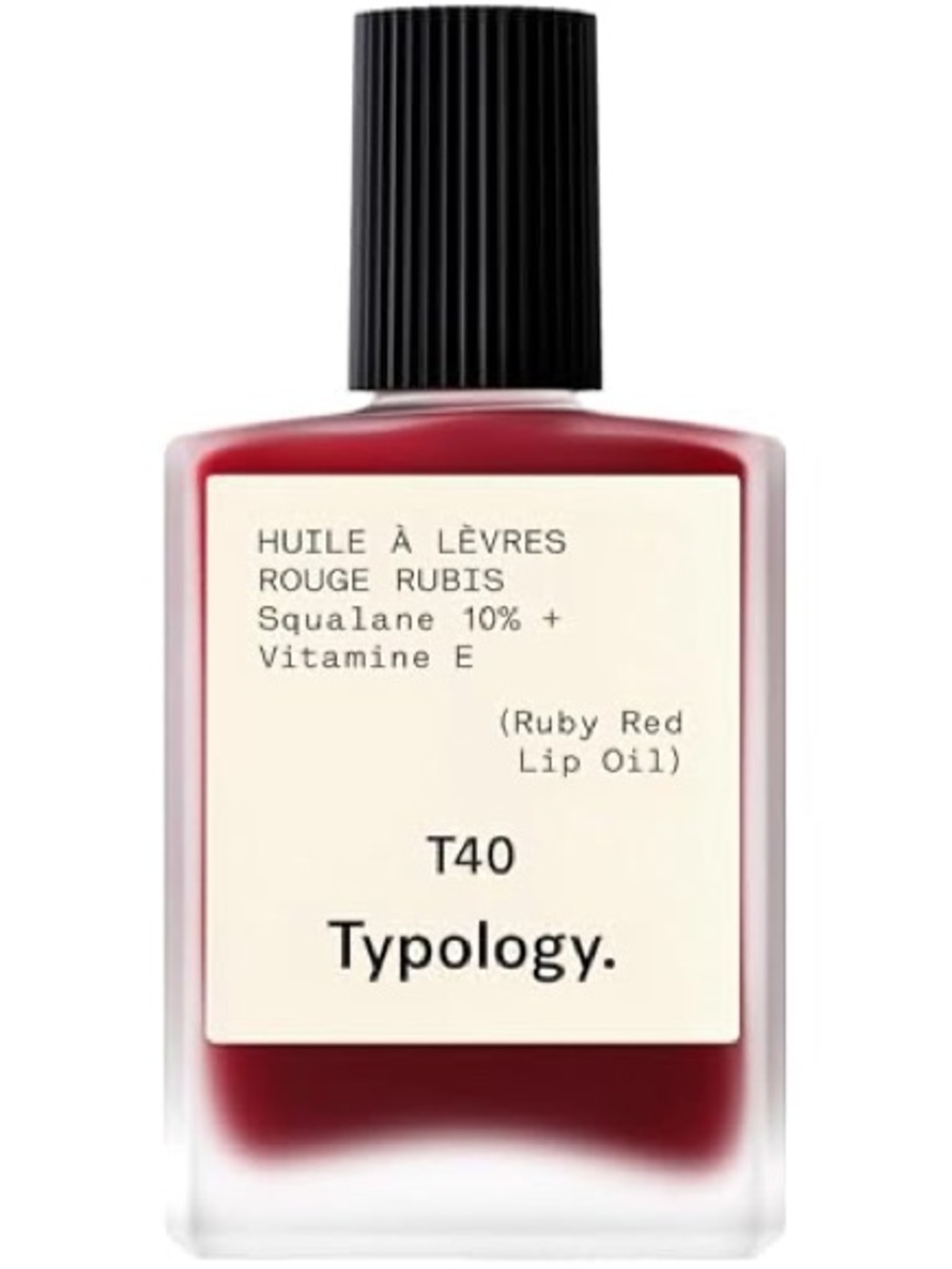 The Typology T40 Moisturizing Lip Oil in Ruby Red